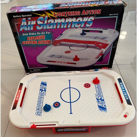 Other - VTG Jr. Air Slammers Hockey Table-Top Battery Game by: Hilco
